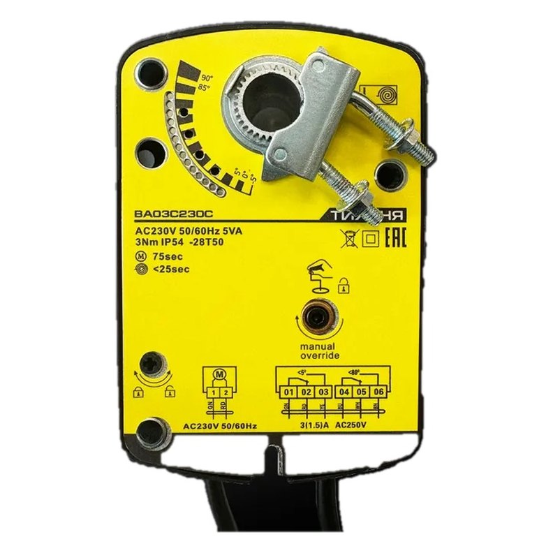 VA20S230S электропривод ON/OFF, с возв.пружиной с 2-я доп.перек. VA20S230S электропривод ON/OFF, с возв.пружиной с 2-я доп.перек.