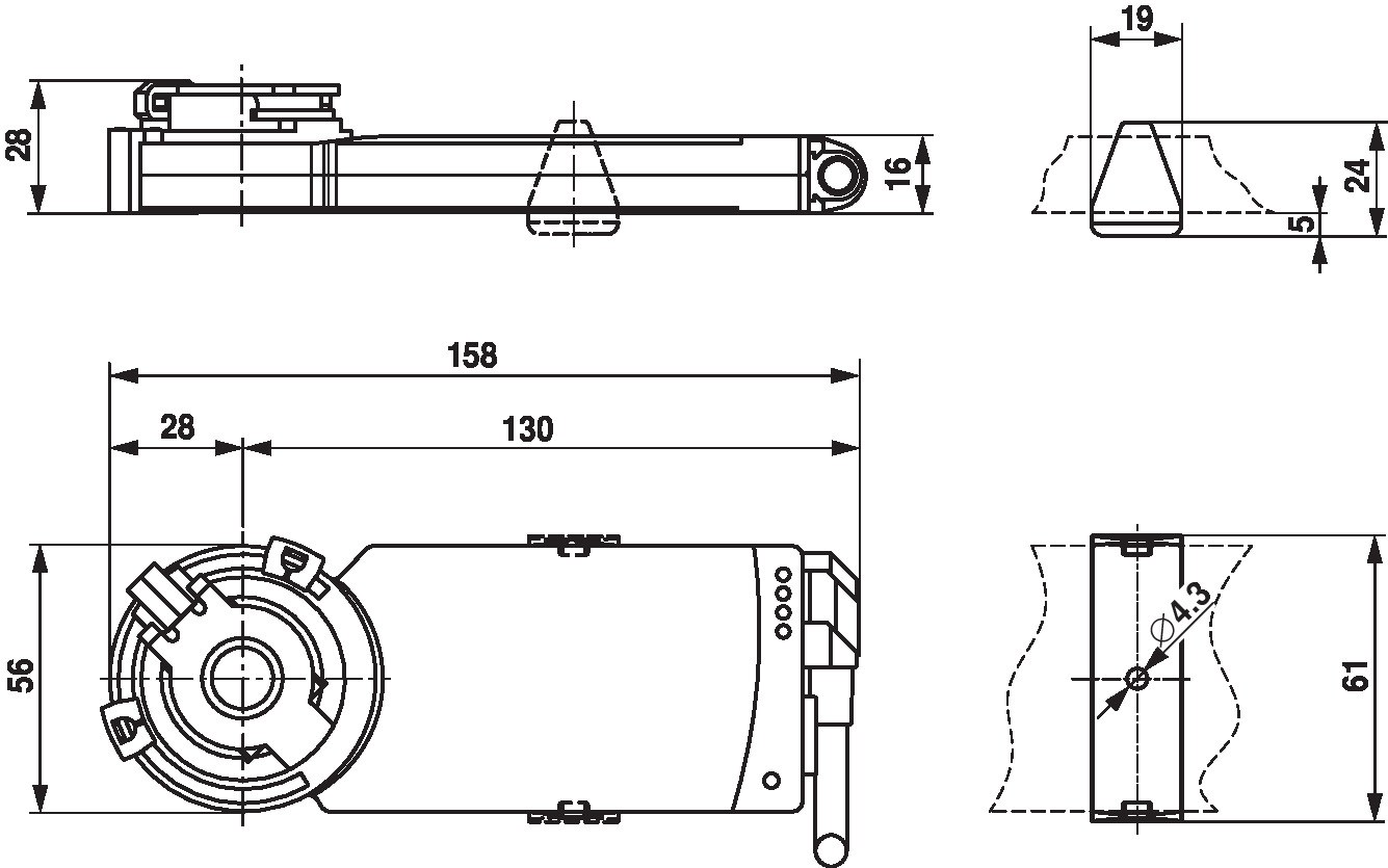 Электропривод Belimo CM24G-SR-L (2 Н·м)