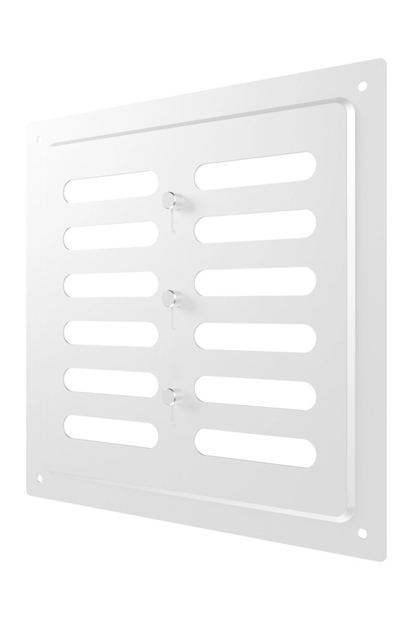 Решетка вентиляционная MER регулируемая 200х200 окрашенная сталь белый ERA