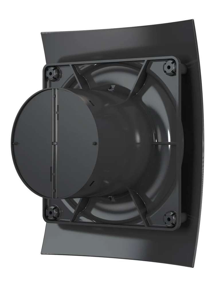 Вентилятор накладной BREEZE D125 обратный клапан Obsidian DICITI