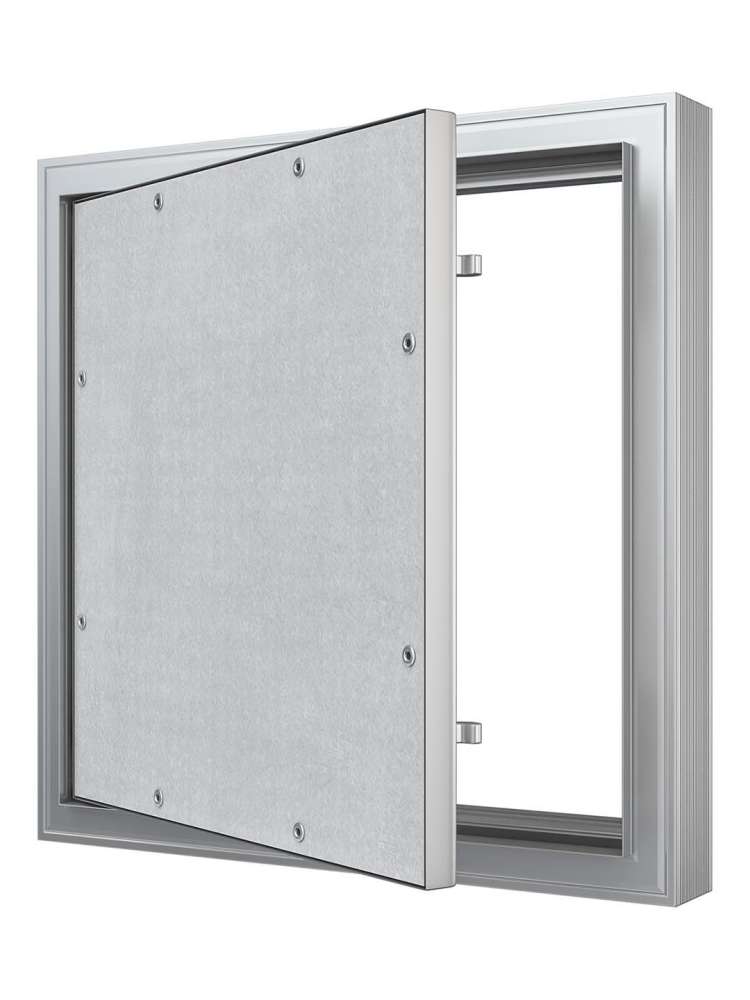 Люк ревизионный D C ERAmo Comfort 500х500 скрытый монтаж усиленная петля алюминий EVECS