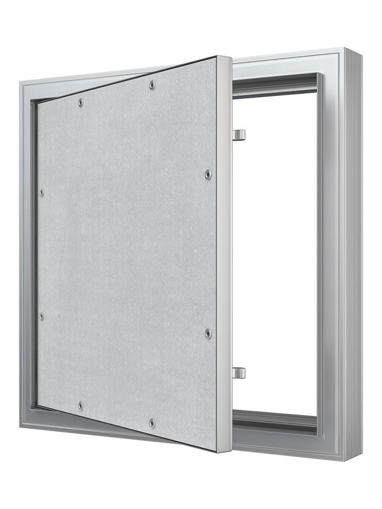 Люк ревизионный D C ERAmo Comfort 600х600 скрытый монтаж усиленная петля алюминий EVECS