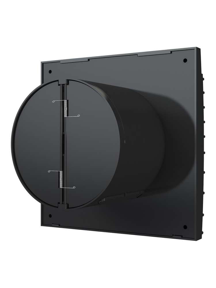 Вентилятор накладной SILENT D125 обратный клапан Matt black DICITI