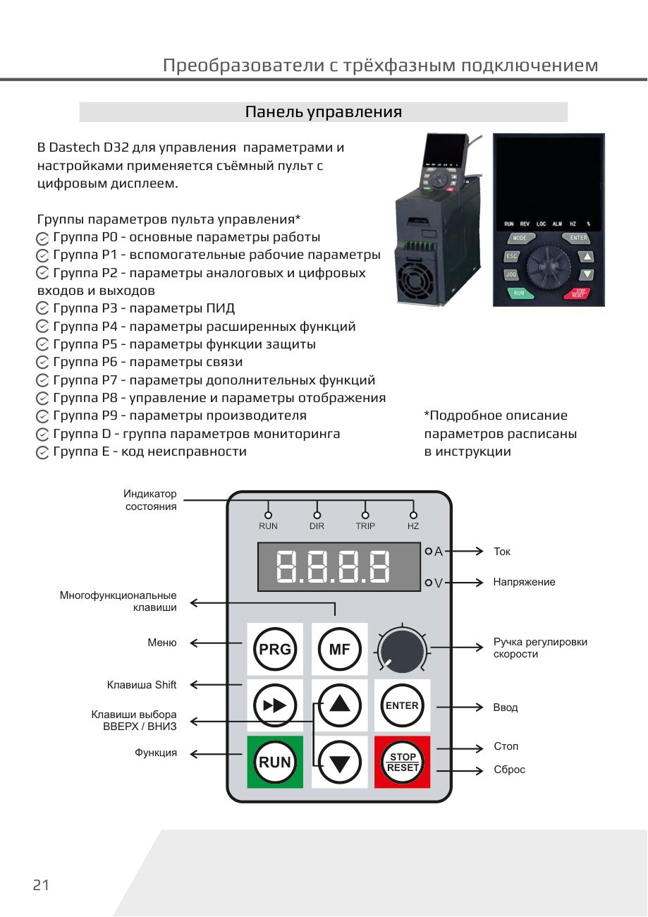 Панель управления D32 Dastech D32-T3-630G